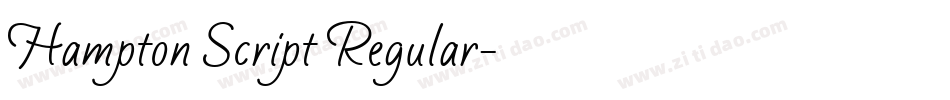 Hampton Script Regular字体转换